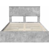 Krevet s od storage s uzglavljem Betonski sivi 135 x 190 cm | shoptok.hr
