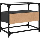 TV ormarić sa staklenom površinom crni 60 x 35 x 51 cm drveni | shoptok.hr