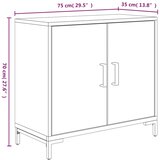  Komoda smeđa 75 x 35 x 70 cm od masivne borovine | shoptok.hr