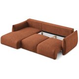 Makamii Sklopiva kutna garnitura od šenila boja terakote (s lijevim kutom/s ležaljkom) Leila – | shoptok.hr