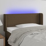 vidaXL LED Uzglavlje tamnosmeđe 103x16x78/88 cm od tkanine Cijene