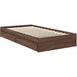  Krevet s od storage Smeđi hrast 100 x 200 cm Konstruirano drvo | shoptok.hr