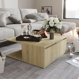 vidaXL Klubska mizica sonoma hrast 80x80x31 cm iverna plošča Cene