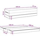SOFA na razvlačenje 180 x 67 x 45 cm Crna | shoptok.hr