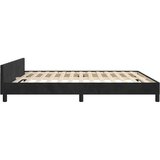 vidaXL Posteljni okvir z vzglavjem črn 180x200 cm žamet | Shoptok.si