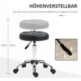  Set od 2 uredske stolice na kotačiće podesiva visina 48-63 cm crne | shoptok.hr