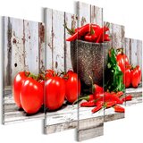  Slika - Red Vegetables (5 Parts) Wood Wide 100x50 | shoptok.hr