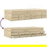  Dnevni krevet s ladicama boja hrasta sonome 100 x 200 cm drveni | shoptok.hr