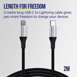 ALLITY kabel AUC-01 USB-C - Lightning 2,0 m 27W CRNI | shoptok.hr