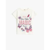 Koton T-Shirt Crew Neck Short Sleeve Butterfly Printed Cotton | shoptok.hr