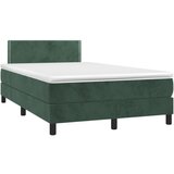  The Living Store Box spring postelja z vzmetnico LED tem. zelena 120x200cm žamet - Box Spring Postelja, (21488648) Cene