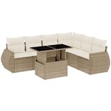  7-dijelni set vrtnih sofa od poliratana s jastucima bež | shoptok.hr