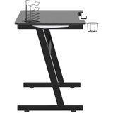  Igraći stol LED u obliku slova Z crni 110 x 60 x 75 cm | shoptok.hr