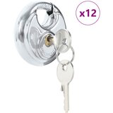 vidaXL Zaključne ključavnice z ključi 12 pcs srebrna 6 x 2.3 x 6 cm, (5000151959) | Shoptok.si