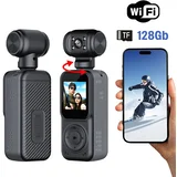 smart akciona kamera Q5 2k sa memorijskom karticom 128Gb crna