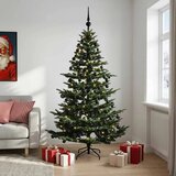  Umjetno božićno drvce s kuglicom 240 cm 300 LED lampica - Zelena 240 cm s LED-ima i crnim lopticama | shoptok.hr