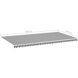  Zamjenska tkanina za tendu antracit-bijela 6 x 3 m | shoptok.hr