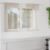 vidaXL Zavjese sa zavjesama 2 pcs Pijesak 140 x 140 cm Poliester | shoptok.hr