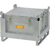 Cemo jeklen zbiralni in transportni zaboj za akumulatorje, prostornina 120 l, un-atest, dxšxv 715 x 715 x 580 mm, od 2 kosov | Shoptok.si