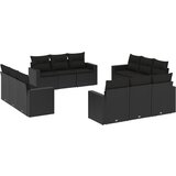  The Living Store Vrtna sedežna garnitura 12-delna z blazinami črn poli ratan - Vrtna Sedežna Garniture, (21463086) | Shoptok.si