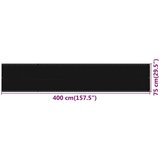 Balkonski zastor crni 75 x 400 cm HDPE | shoptok.hr