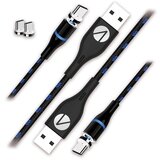 4gamers kabel - 2 X 3m Stealth PS5 Twin Magnetic Play Charge Cene