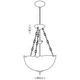  Brilagi - Tiffany vitražni luster na lancu SIENNA 3xE27/60W/230V prečnik 50 cm | Eponuda.com