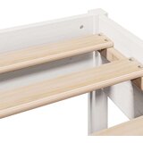 vidaXL Posteljni okvir brez vzmetnice bel 135x190 cm trdna borovina | Shoptok.si