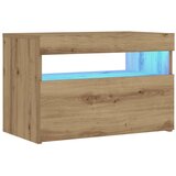  Noćni ormarić s LED svjetlima Artisan hrast 60x35x40 cm | shoptok.hr