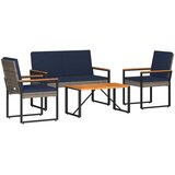  Set vanjskog namještaja 4 pcs Siva i tamnoplava poliratan | Eponuda.com