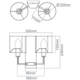 Open design OR81503 - zidna lampa casa 2xE14/12W/230V mesing/krem | Eponuda.com