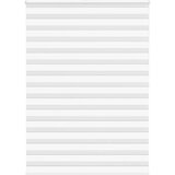 vidaXL Zebra senčilo bela 165x200 cm tkanina širina 160,9cm poliester | Shoptok.si
