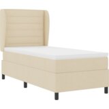 Box Spring Krevet s Madracem Krem 90x200 cm Tkanina | shoptok.hr