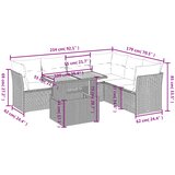  7-dijelni set vrtnih sofa od poliratana s jastucima bež | shoptok.hr