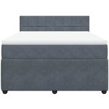  Krevet s oprugama i madracem tamnosivi 140x190 cm baršunasti | shoptok.hr