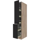 Flex-Well Izvlečna Omara Capri, Črna, Hrast | Shoptok.si