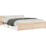 The Living Store Posteljni okvir iz trdnega lesa 140x200 cm - Posteljni Okvir, (21529499) | Shoptok.si