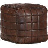  Tabure tamnosmeđi 40 x 40 x 40 cm od prave kozje kože | shoptok.hr