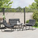 vidaXL Vanjski set za sjedenje Tamno siva | shoptok.hr
