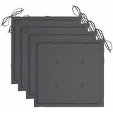  5-dijelni sklopivi vrtni blagovaonski set od bambusa Antracitno siva 40 x 40 x 3 cm | Shoptok.si