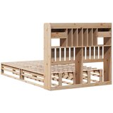 vidaXL Krevet s regalom za knjige bez madraca 135x190 cm od borovine | shoptok.hr