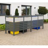 WESTMANN spremište za 4 kante za smeće Planum | 4x240L | Antracit | 330x90x120 cm - BRANDED IN GERMANY | shoptok.hr
