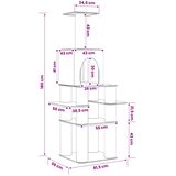 Mačje drvo s sisalnim postoljima za grebanje Svjetlosiva 180 cm | shoptok.hr