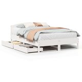 vidaXL Okvir kreveta bez madraca bijeli 140 x 190 cm masivna borovina | shoptok.hr