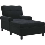  Ležaljka s jastukom Crna 91 x 157 x 91 cm Baršun | shoptok.hr