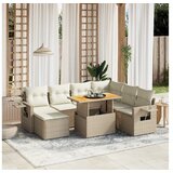 vidaXL 8-dijelni set vrtnih sofa od poliratana s jastucima bež | shoptok.hr