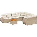  9-dijelni set vrtnih sofa s jastucima bež od poliratana | shoptok.hr