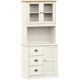  Visoka komoda VIGO bijela 78 x 40 x 175 cm od masivne borovine | Eponuda.com