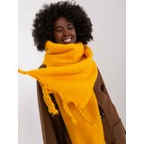 Fashion Hunters Dark yellow wide women's scarf Cene