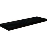 vidaXL plutajuće zidne police 4 kom sjajne crne 80 x 23,5 x 3,8 cm MDF | shoptok.hr